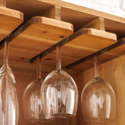 Vitrine bar en sapin massif et métal SEVEN SEAS 60cm