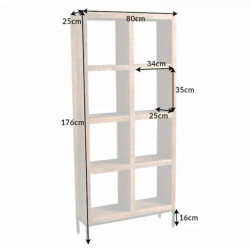 Étagère industrielle manguier et métal IRON CRAFT 80cm