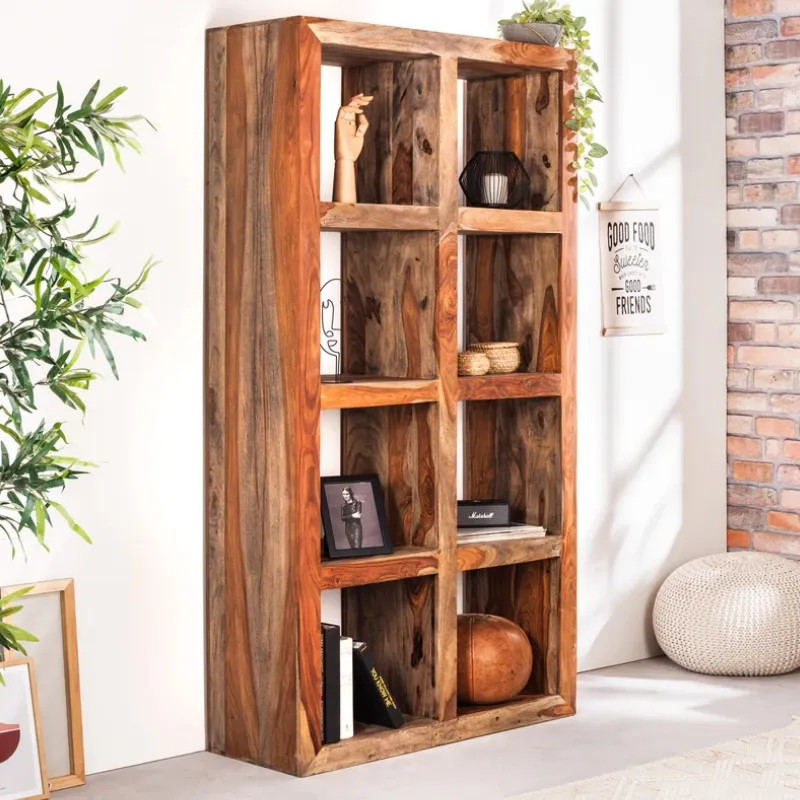 Étagère ouverte palissandre MAKASSAR 90cm finition fumée
