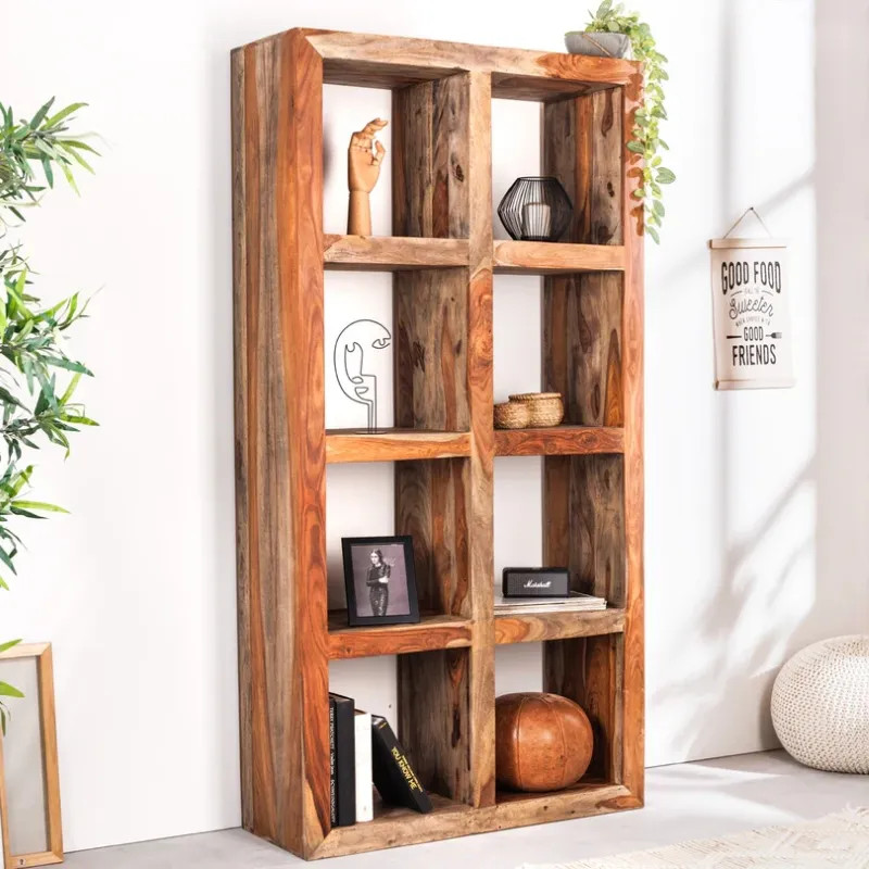 Étagère ouverte palissandre MAKASSAR 90cm finition fumée