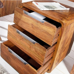 Caisson de bureau en palissandre GOA 60cm sur roulettes