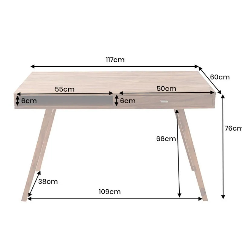 Bureau en palissandre RETRO 120cm style scandinave