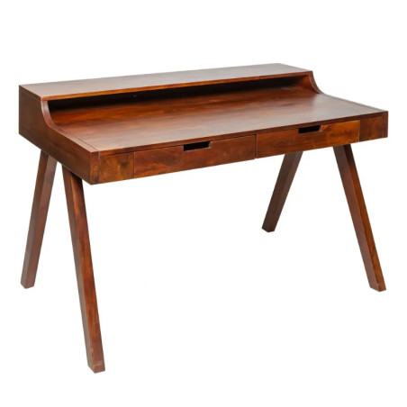 Bureau en acacia marron MONSOON 120cm 2 tiroirs