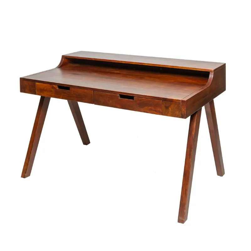 Bureau en acacia marron MONSOON 100cm 2 tiroirs