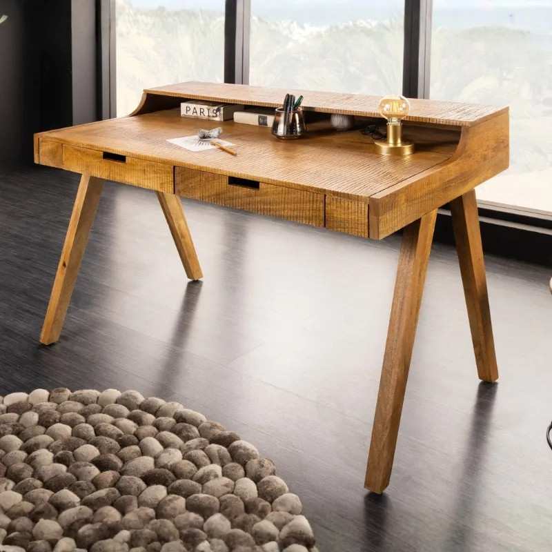 Bureau en manguier MONSOON 120cm 2 tiroirs