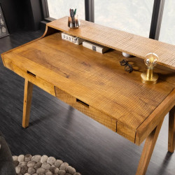Bureau en manguier MONSOON 120cm 2 tiroirs