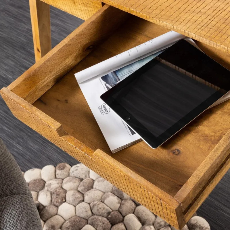 Bureau en manguier MONSOON 120cm 2 tiroirs