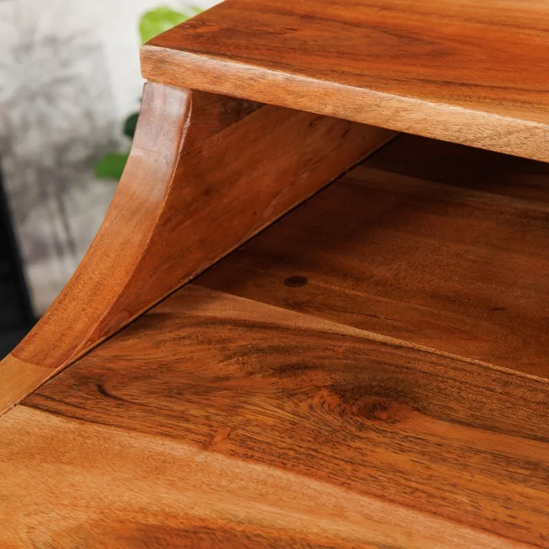 Bureau acacia massif MONSOON 100cm 2 tiroirs