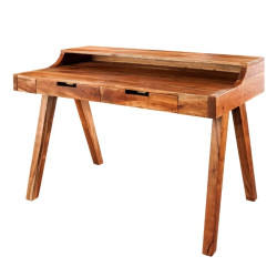 Bureau acacia massif MONSOON 100cm 2 tiroirs