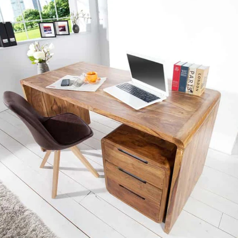 Bureau moderne en palissandre GOA 120cm