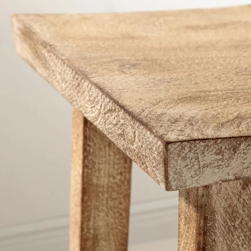 Tabouret manguier naturel beige FINCA 40cm