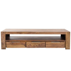 Meuble TV palissandre MAKASSAR 170cm 3 tiroirs