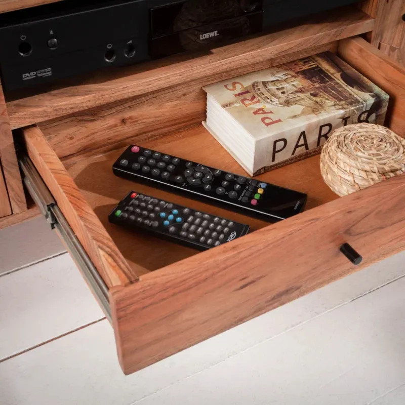Meuble TV scandinave en acacia MYSTIC LIVING 140cm