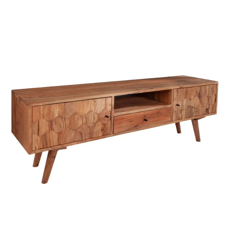 Meuble TV scandinave en acacia MYSTIC LIVING 140cm