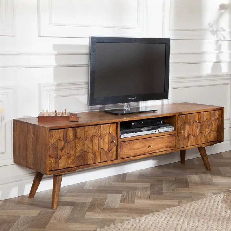 Meuble TV scandinave en palissandre MYSTIC LIVING 140cm