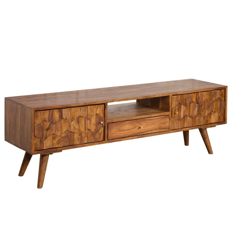 Meuble TV scandinave en palissandre MYSTIC LIVING 140cm
