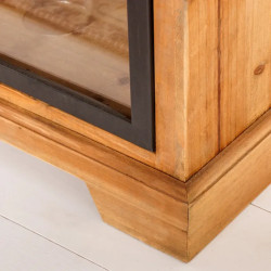 Meuble TV industriel pin et métal HERITAGE 160cm