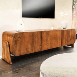 Meuble TV design retro en manguier BRASIL 160cm
