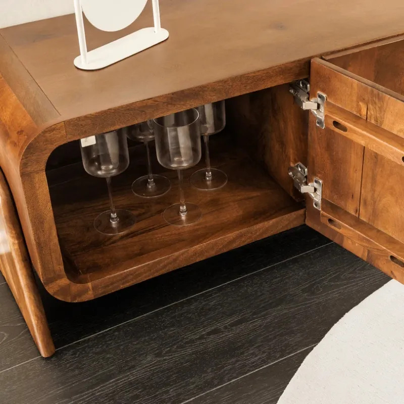 Meuble TV design retro en manguier BRASIL 160cm