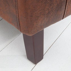 Fauteuil club en microfibres marron HEMINGWAY 74cm
