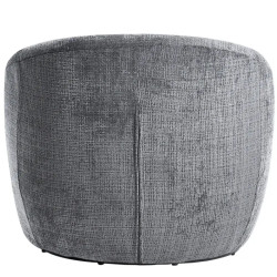 Fauteuil pivotant 360° tissu texturé gris ALPINE 76cm