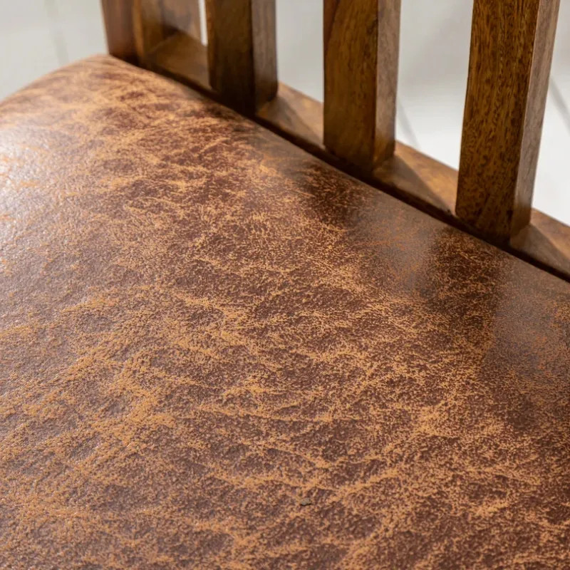 Lot de 2 chaises en palissandre et microfibre MAKASSAR