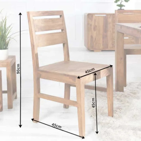 Lot de 2 chaises en palissandre LAGOS