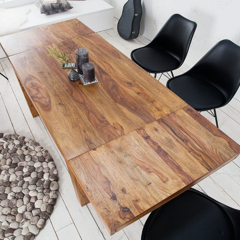 Table à manger extensible en palissandre LAGOS 120-200cm