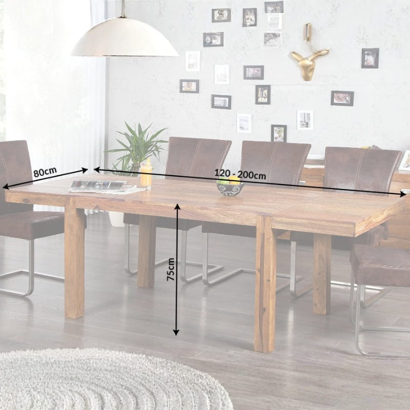 Table à manger extensible en palissandre LAGOS 120-200cm