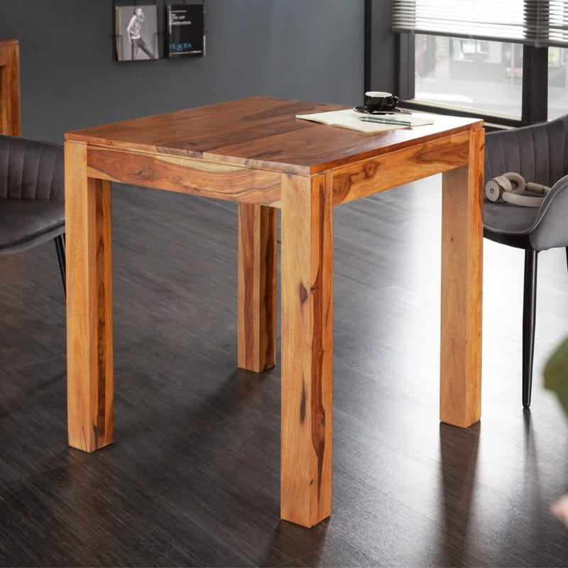 Table à manger carrée en palissandre LAGOS 70cm