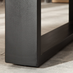 Table à manger industrielle manguier IRON CRAFT 160cm pieds U