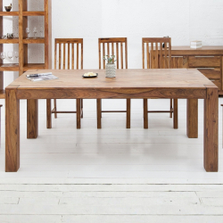 Table à manger palissandre MAKASSAR 160cm style colonial