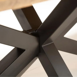 Table à manger industrielle manguier GALAXIE 180cm