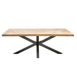 Table à manger industrielle manguier GALAXIE 180cm