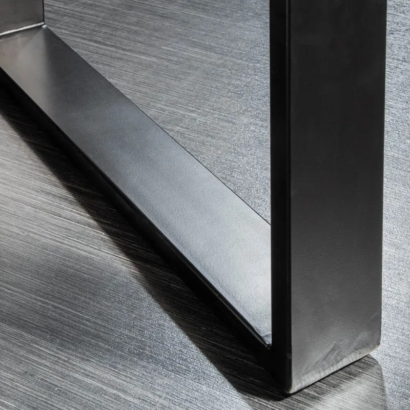 Table à manger industrielle manguier IRON CRAFT 140cm pieds U