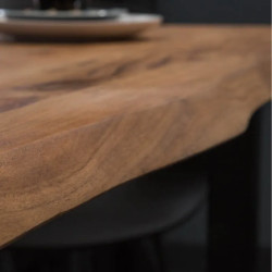 Table à manger industrielle acacia live edge MAMMUT 180cm