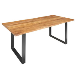 Table à manger industrielle acacia live edge MAMMUT 160cm