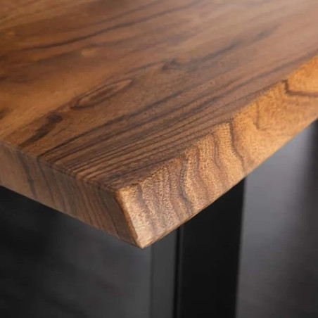 Table à manger industrielle acacia live edge MAMMUT 140cm