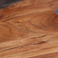 Table à manger ronde acacia et métal SCORPION Ø 120cm