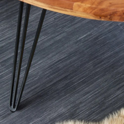 Table à manger ronde acacia et métal SCORPION Ø 120cm