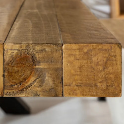 Table à manger industrielle en pin THOR 200cm pieds X