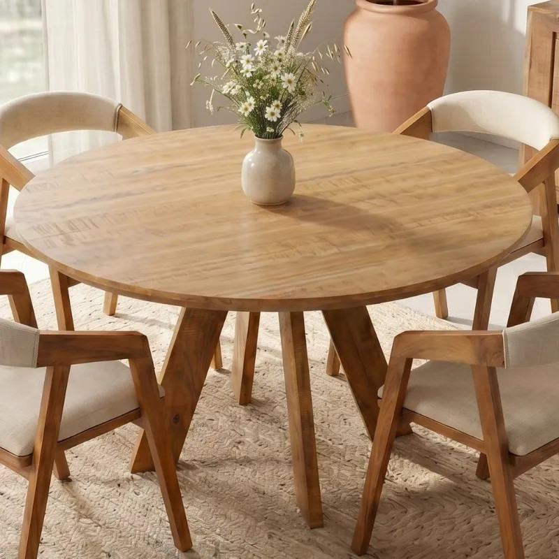 Table à manger ronde en manguier ART WOOD Ø 120cm