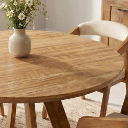 Table à manger ronde en manguier ART WOOD Ø 120cm