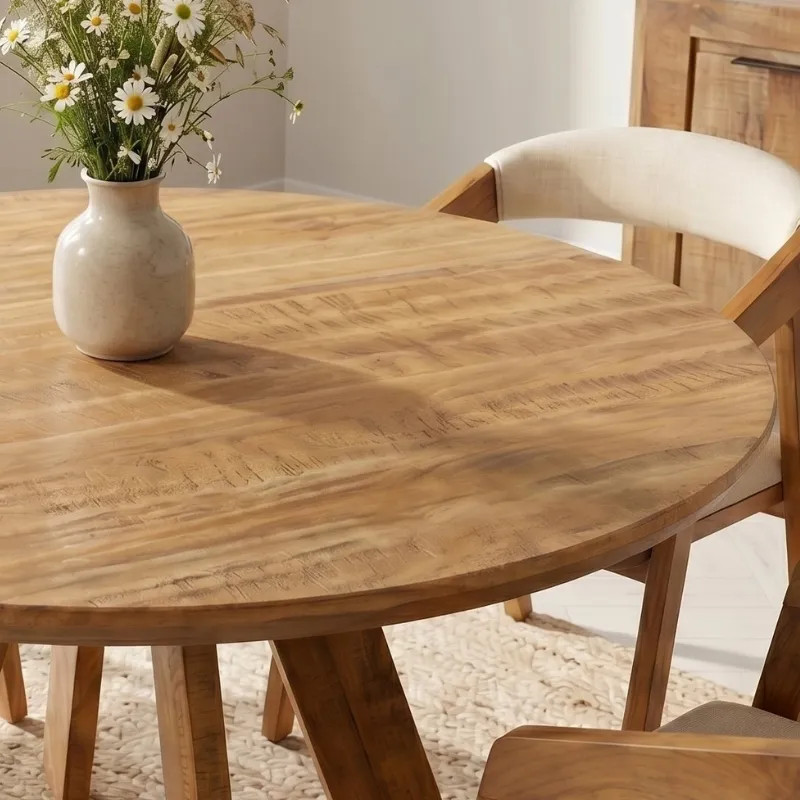 Table à manger ronde en manguier ART WOOD Ø 120cm