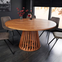 Table ronde acacia massif 140 cm JADE design