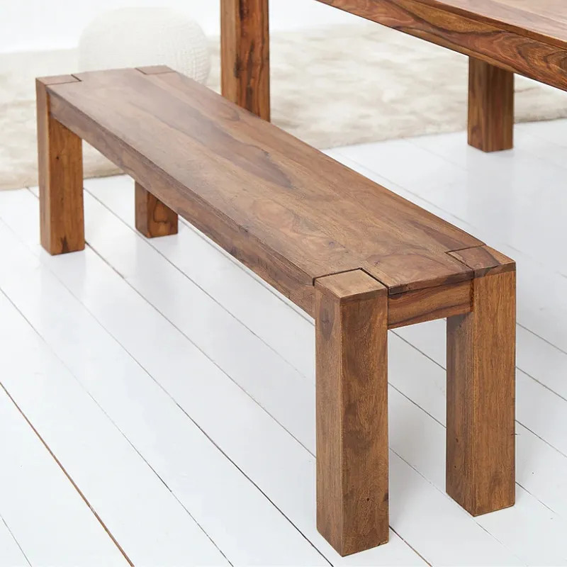 Banc palissandre MAKASSAR 140cm style colonial moderne