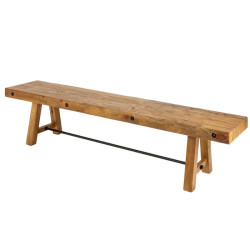 Banc vintage en bois de pin FINCA 165cm style campagne