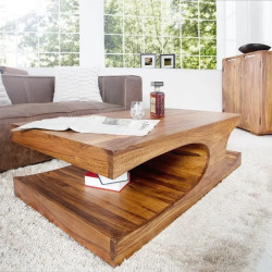 Table basse design en palissandre GOA 120cm