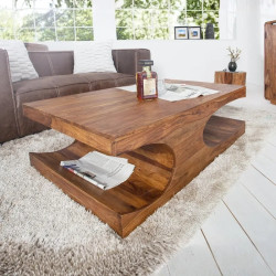 Table basse design en palissandre GOA 120cm