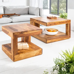 Table basse carrée palissandre GIANT 60cm